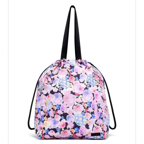 NWT Ganni Recycled Polyester Floral Drawstring Tote - Picture 3 of 16